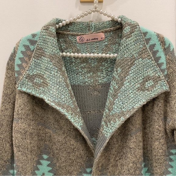 🔴E2 CLOTHING OPEN FRONT SWEATER CARDIGAN🔴 - Picture 5 of 8